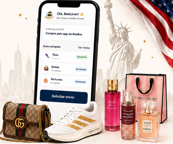 App BeeBox com produtos dos Estados Unidos